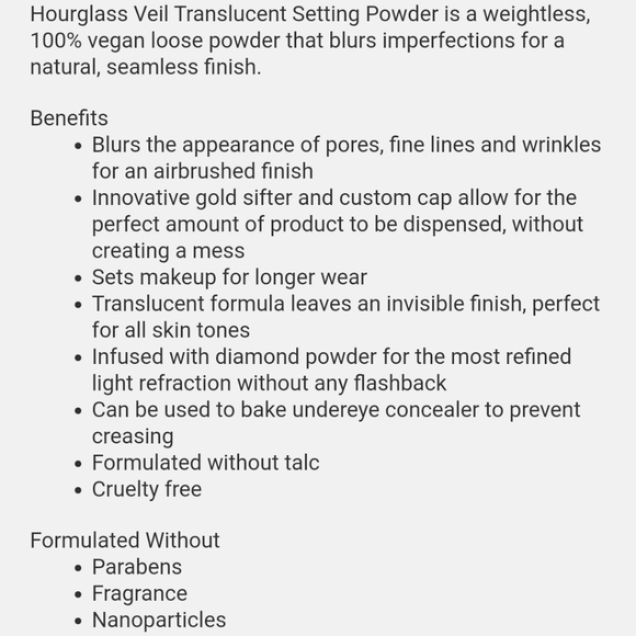 MINI HOURGLASS VEIL TRANSLUCENT SETTING POWDER. - Picture 3 of 4